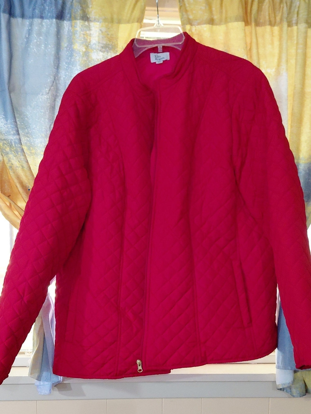 Kim Rogers Quilted Puffer Jacket in Bright Red Size 2x